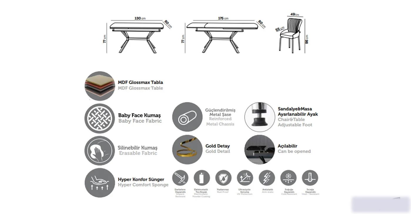 Modern Masa Sandalye Takımı